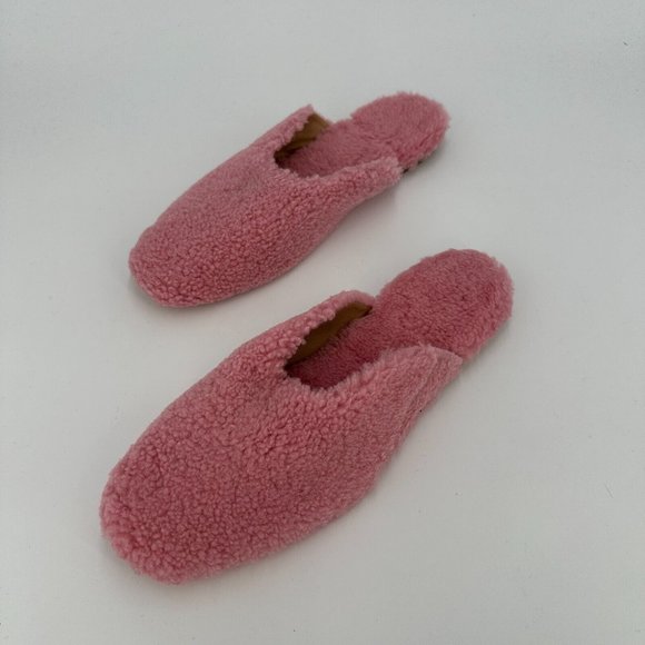 Sleeper Shearling Slide Slippers in Pink sz EU 41 US 10-10.5 Sheepskin NWOT $290 - Picture 6 of 10
